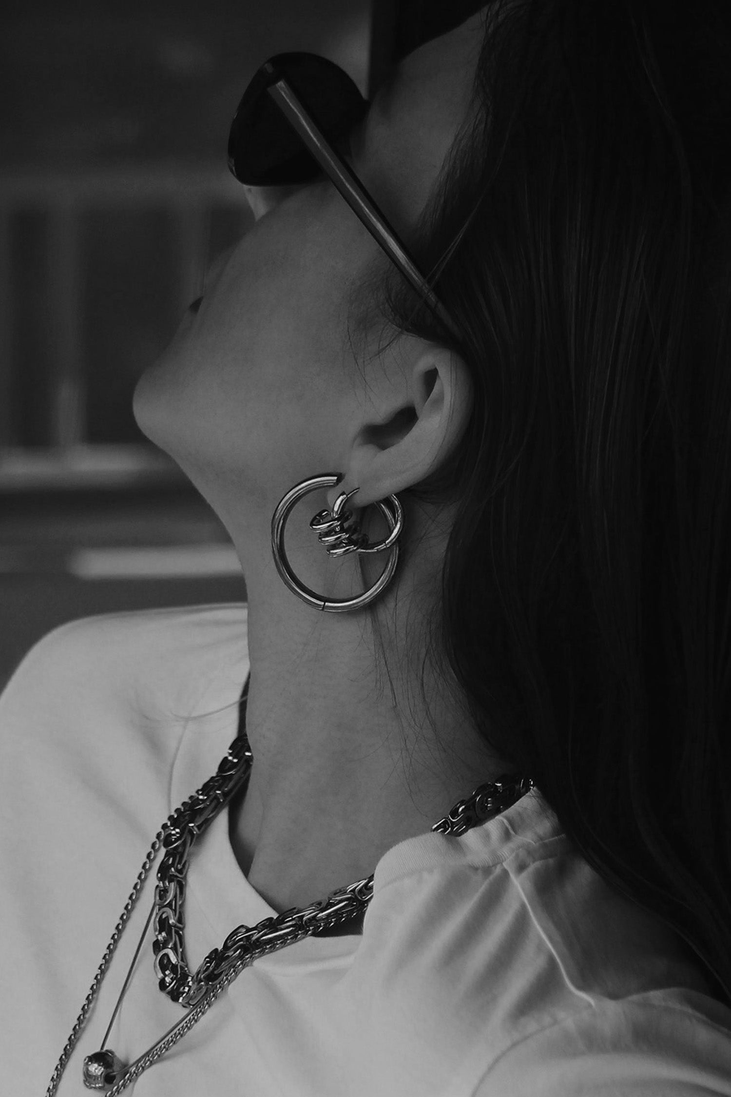 MONETA SILVER EARRING