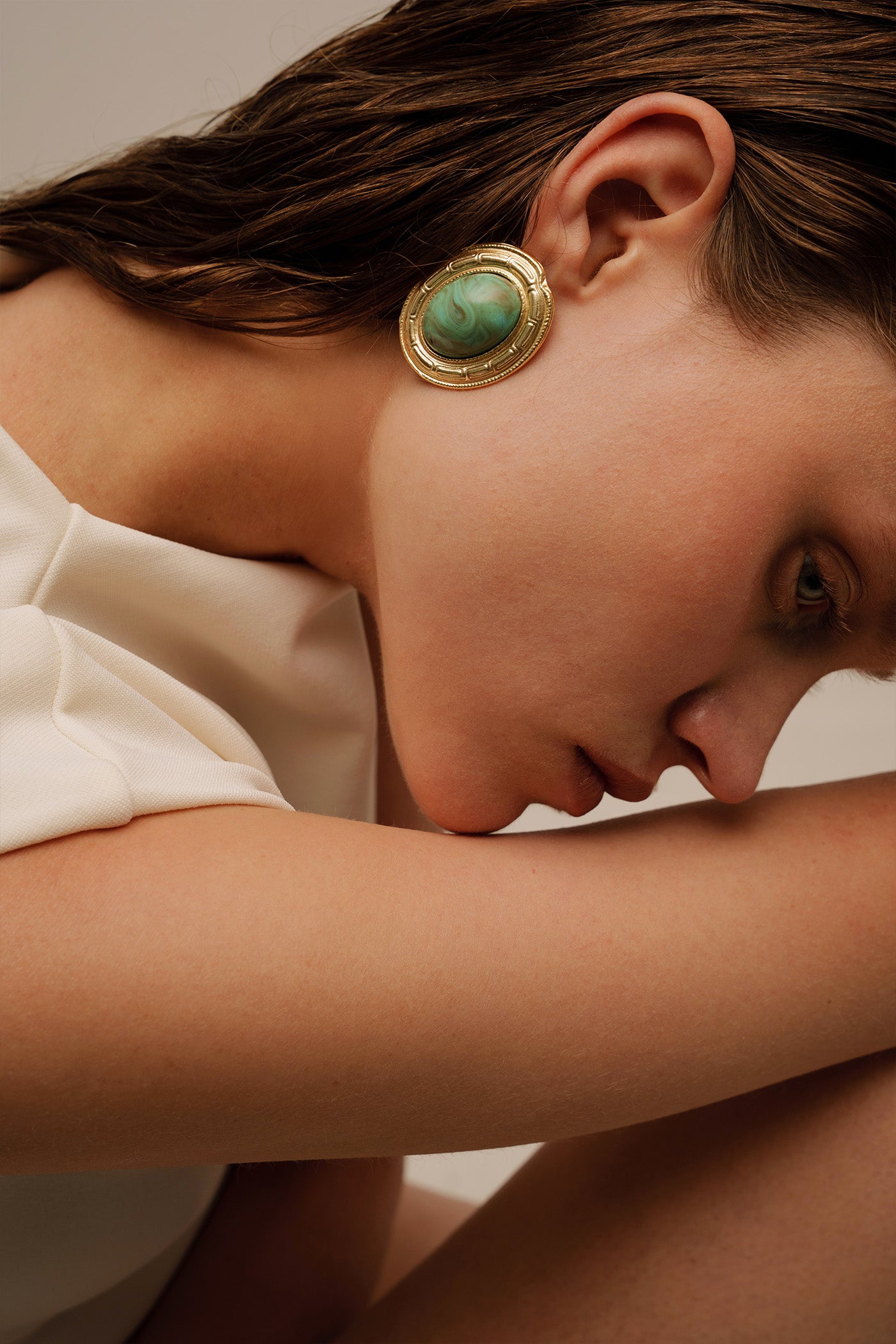 QUERCUS GREEN EARRING