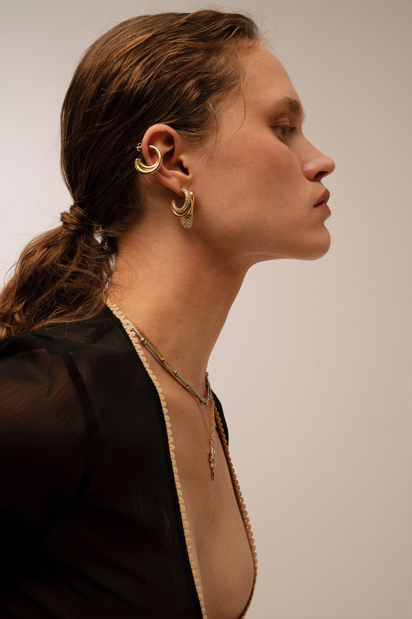 CHAMBRAY EARRING