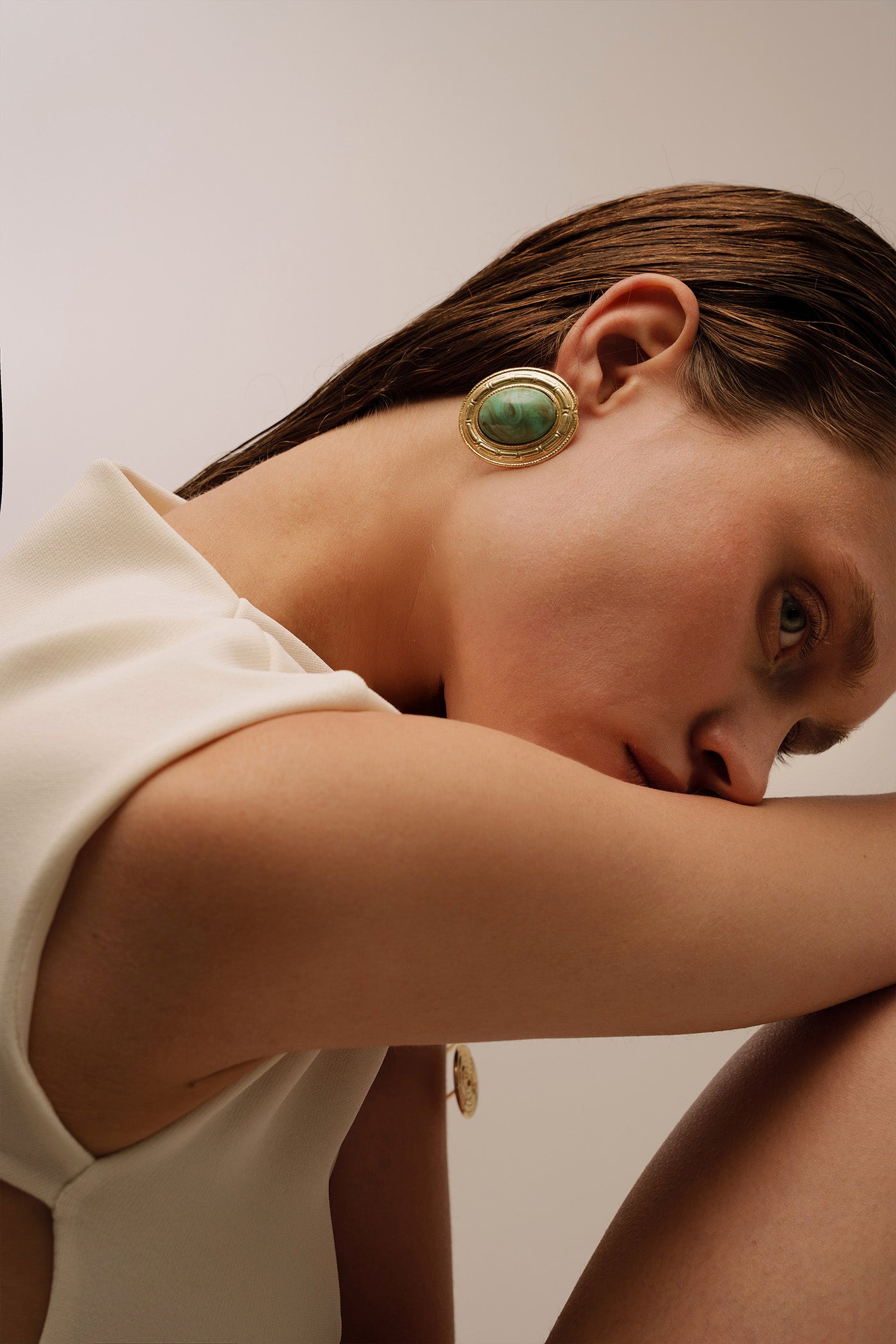 QUERCUS GREEN EARRING